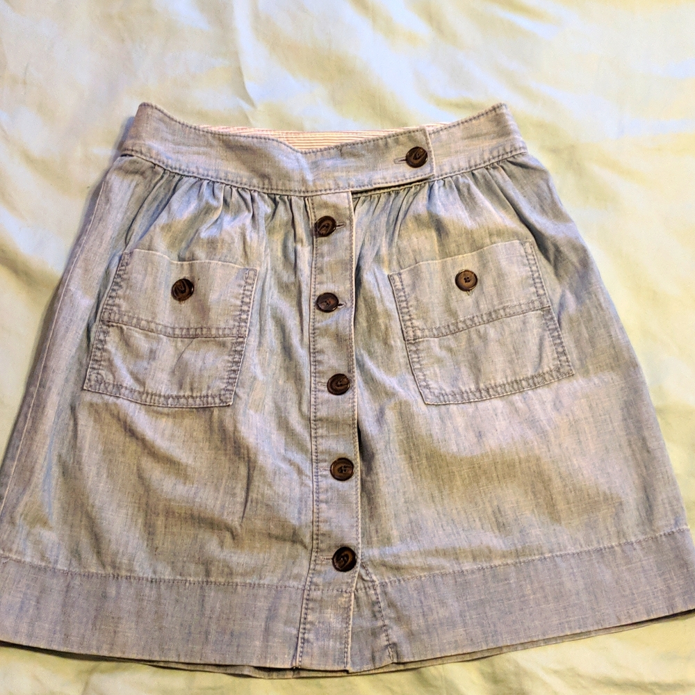 Vintage J Crew Button-Up Skirt 00